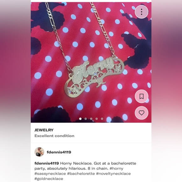 Retro Novelty “ horny “ necklace - Picture 1 of 6